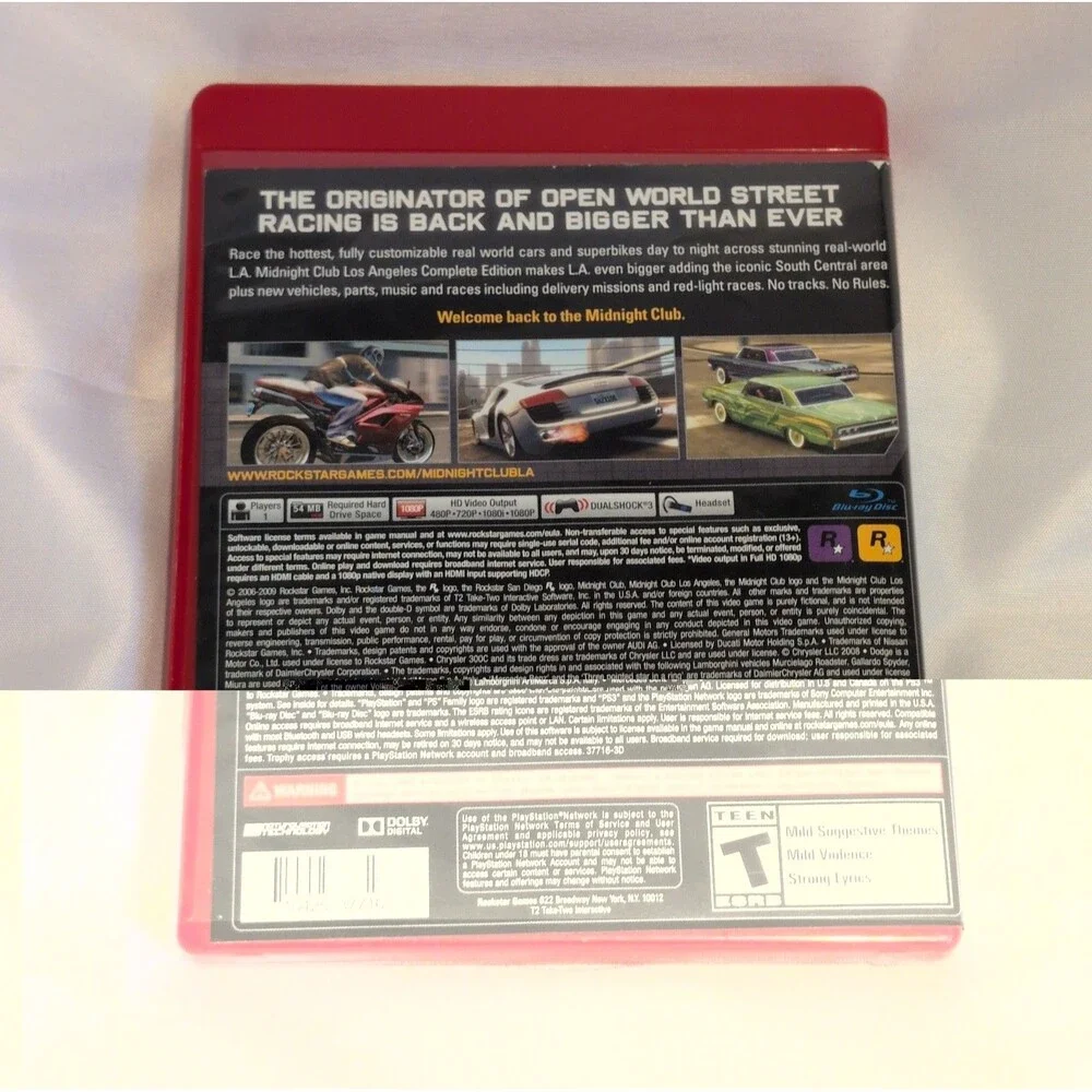 Midnight Club Las Angeles Complete Edition Greatest Hits - Sony PlayStation 3